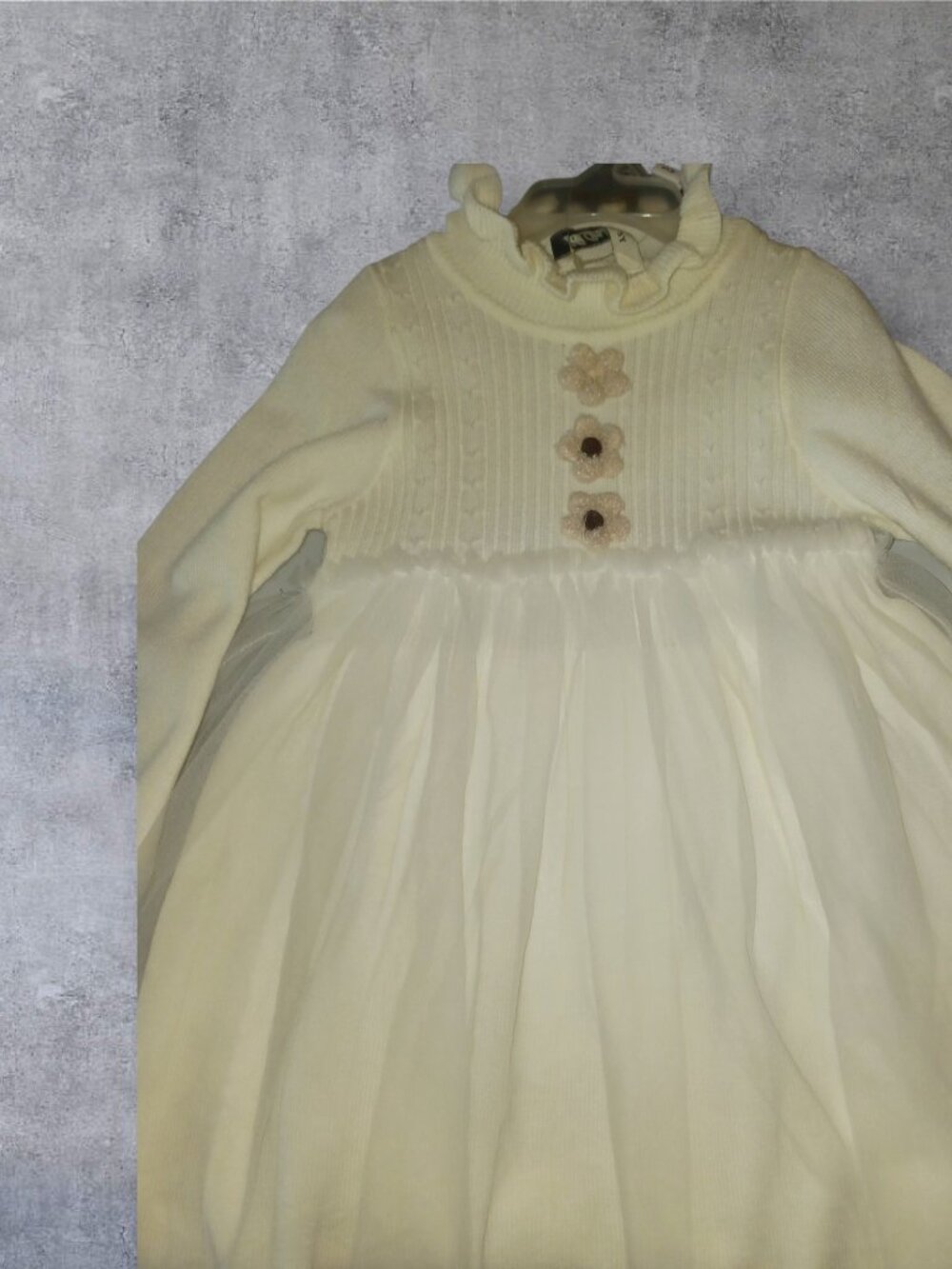 La Chic Girls Ivory Tulle Party Dress Size 3 Years  Sweater Dress